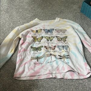 Butterfly Print Kids Shirt - Multicolor